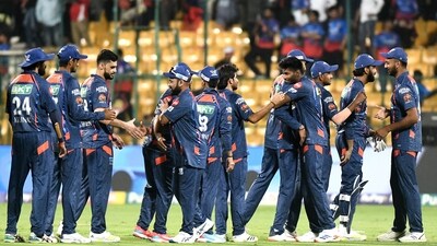 RCB have now lost two games in a row at home while LSG have made it two wins on the bounce. In both of those games, Mayank was the player of the match. (ANI ) RCB have now lost two games in a row at home while LSG have made it two wins on the bounce. In both of those games, Mayank was the player of the match. (ANI )