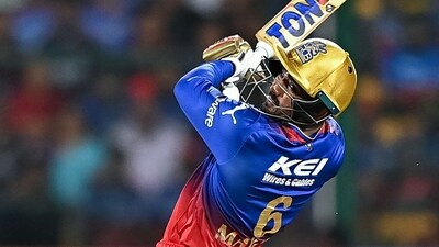 Mahipal Lomror staged a late fightback for RCB, scoring 33 in just 13 balls. He fell to Yash Thakur in the 18th over and that was pretty much the final nail in the coffin for the RCB chase. (AFP) Mahipal Lomror staged a late fightback for RCB, scoring 33 in just 13 balls. He fell to Yash Thakur in the 18th over and that was pretty much the final nail in the coffin for the RCB chase. (AFP)