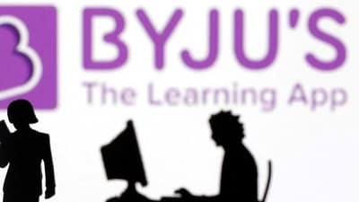Byju's logo is seen. Byju’s has been struggling to pay salaries on time since January this year. Byju's logo is seen. Byju’s has been struggling to pay salaries on time since January this year.