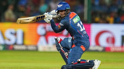 Quinton de Kock plays a shot during the Indian Premier League (IPL) 2024 T20 cricket match between Royal Challengers Bengaluru and Lucknow Super Giants (PTI) Quinton de Kock plays a shot during the Indian Premier League (IPL) 2024 T20 cricket match between Royal Challengers Bengaluru and Lucknow Super Giants (PTI)