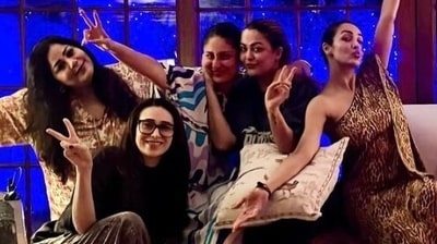 Karisma Kapoor, Kareena Kapoor, Amrita Arora, and Malaika Arora celebrate the success of Crew Karisma Kapoor, Kareena Kapoor, Amrita Arora, and Malaika Arora celebrate the success of Crew