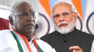 Congress chief Mallikarjun Kharge and Prime Minister Narendra Modi Congress chief Mallikarjun Kharge and Prime Minister Narendra Modi