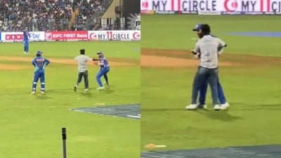 Fan breached security to meet Rohit Sharma during MI vs RR game