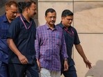 Delhi chief minister and AAP convenor Arvind Kejriwal at the Rouse Avenue court in New Delhi.