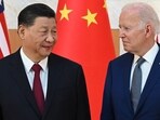 US President Joe Biden (R) and China's President Xi Jinping.(AFP)