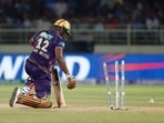 Ishant Sharma bowled Andre Russell with a toe-crushing yorker. Ishant Sharma bowled Andre Russell with a toe-crushing yorker.