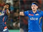 Mayank Yadav (L) recorded the fastest ball in IPL 2024, while Gerald Coetzee was shown to have bowled at 157.4kph on Monday Mayank Yadav (L) recorded the fastest ball in IPL 2024, while Gerald Coetzee was shown to have bowled at 157.4kph on Monday