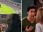 Internet relates to a girl watching Friends at the stadium during an IPL match