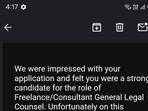 Many agreed that the job rejection letter received by the man is indeed comforting. Many agreed that the job rejection letter received by the man is indeed comforting.