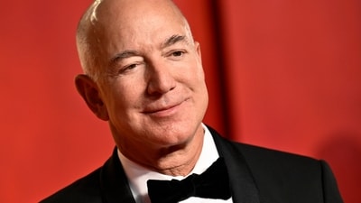 Jeff Bezos arrives at the Vanity Fair Oscar Party at the Wallis Annenberg Center for the Performing Arts in Beverly Hills, California. (AP) Jeff Bezos arrives at the Vanity Fair Oscar Party at the Wallis Annenberg Center for the Performing Arts in Beverly Hills, California. (AP)