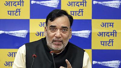 AAP leader Gopal Rai addressing a press conference in New Delhi. (PTI) AAP leader Gopal Rai addressing a press conference in New Delhi. (PTI)