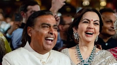 Forbes richest list 2024: Reliance Industries chairman Mukesh Ambani and his wife and Reliance Foundation Founder and Chairperson Nita Ambani. (ANI) Forbes richest list 2024: Reliance Industries chairman Mukesh Ambani and his wife and Reliance Foundation Founder and Chairperson Nita Ambani. (ANI)