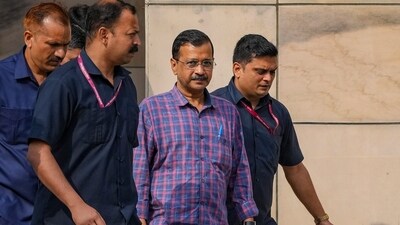 Delhi chief minister and AAP convenor Arvind Kejriwal at the Rouse Avenue court in New Delhi. (PTI) Delhi chief minister and AAP convenor Arvind Kejriwal at the Rouse Avenue court in New Delhi. (PTI)