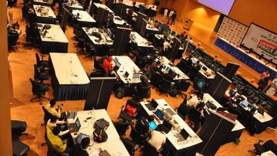 At least 200 students are competing in the event, in teams and individual capacities, said event organisers. (HT Photo) At least 200 students are competing in the event, in teams and individual capacities, said event organisers. (HT Photo)