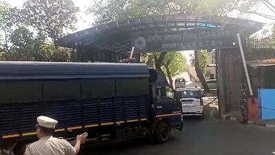 Delhi chief minister Arvind Kejriwal is bought to Tihar Jail in New Delhi on Monday. (ANI)