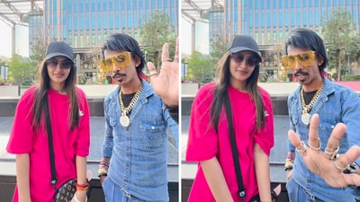 The image shows Nagpur’s Dolly Chaiwala with Delhi’s Vada Pav Girl. (Instagram/@dolly_ki_tapri_nagpur) The image shows Nagpur’s Dolly Chaiwala with Delhi’s Vada Pav Girl. (Instagram/@dolly_ki_tapri_nagpur)