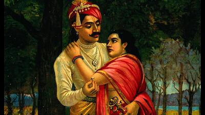Raja Ravi Varma’s painting of King Dushyanta proposing marriage to Shakuntala. The story of Dushyant and Shakuntala is a tale of the pitfalls of the gandharva vivaha. (Wellcome Library, London/Wikimedia commons) Raja Ravi Varma’s painting of King Dushyanta proposing marriage to Shakuntala. The story of Dushyant and Shakuntala is a tale of the pitfalls of the gandharva vivaha. (Wellcome Library, London/Wikimedia commons)