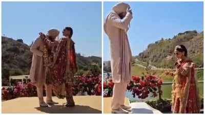 Taapsee Pannu and Mathias Boe's alleged wedding video is out. Taapsee Pannu and Mathias Boe's alleged wedding video is out.
