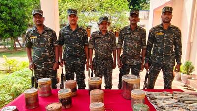 The seizure was made by the Malkangiri’s District Voluntary Force in Dayaltung village (Odisha Police) The seizure was made by the Malkangiri’s District Voluntary Force in Dayaltung village (Odisha Police)
