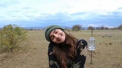 She is clicked in Masai Mara in this picture by then-boyfriend and now-husband Ranbir Kapoor. She isn't wearing any makeup in the picture. She is clicked in Masai Mara in this picture by then-boyfriend and now-husband Ranbir Kapoor. She isn't wearing any makeup in the picture.