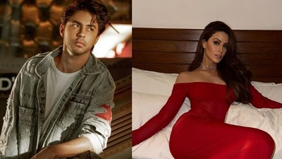 Snapshot of Aryan Khan (left) and Larissa Bonesi (right). (Instagram)