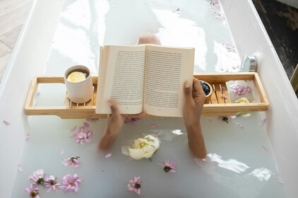Spend time reading as you soak in the bath (Pexels) Spend time reading as you soak in the bath (Pexels)