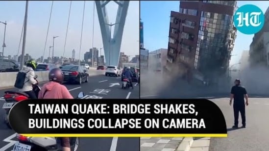 Shocking video of building collapse caused by Taiwan earthquake | Watch here