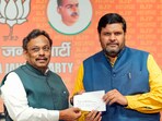 Former Congress leader Gourav Vallabh joins BJP in the presence of BJP national general secretary Vinod Tawde ahead of Lok Sabha elections in New Delhi on April 4. Former Congress leader Gourav Vallabh joins BJP in the presence of BJP national general secretary Vinod Tawde ahead of Lok Sabha elections in New Delhi on April 4.