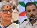 Communist Party of India's (CPI) Annie Raja and Congress leader Rahul Gandhi. 