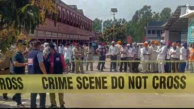: Investigation underway at the site where dera chief of the Nanakmatta Sahib Gurdwara Baba Tarsem Singh was shot dead by two bike-borne assailants, in Udham Singh Nagar district, (PTI) : Investigation underway at the site where dera chief of the Nanakmatta Sahib Gurdwara Baba Tarsem Singh was shot dead by two bike-borne assailants, in Udham Singh Nagar district, (PTI)