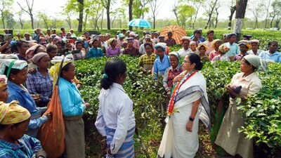 "Smt. @MamataOfficial brings warmth and conversation to a local tea stall, embracing the spirit of the residents over a steaming cup of tea in Jalpaiguri!", Trinamool Congress posted on social media platform X. (AITC X) "Smt. @MamataOfficial brings warmth and conversation to a local tea stall, embracing the spirit of the residents over a steaming cup of tea in Jalpaiguri!", Trinamool Congress posted on social media platform X. (AITC X)