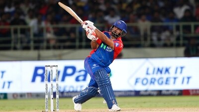 Delhi Capitals' skipper Rishabh Pant plays a shot. (ANI) Delhi Capitals' skipper Rishabh Pant plays a shot. (ANI)
