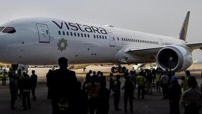 Around 20 Vistara flights were cancelled on Thursday, taking the total number of cancelled flights to 147. (Pti file photo.) Around 20 Vistara flights were cancelled on Thursday, taking the total number of cancelled flights to 147. (Pti file photo.)