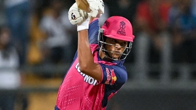 Rajasthan Royals' Yashasvi Jaiswal plays a shot during the Indian Premier League (IPL) Twenty20 cricket match between Mumbai Indians and Rajasthan Royals (AFP) Rajasthan Royals' Yashasvi Jaiswal plays a shot during the Indian Premier League (IPL) Twenty20 cricket match between Mumbai Indians and Rajasthan Royals (AFP)