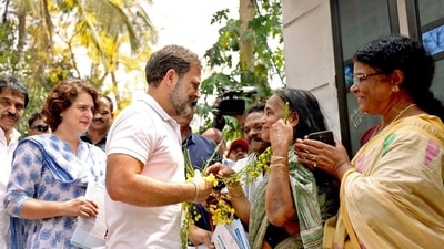 Congress leader Rahul Gandhi in Wayanad on Wednesday. (X) Congress leader Rahul Gandhi in Wayanad on Wednesday. (X)