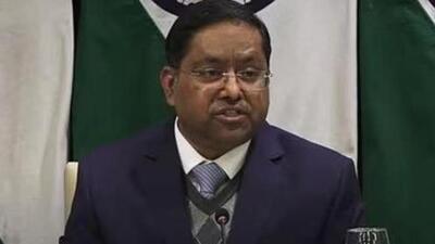 External affairs ministry spokesperson Randhir Jaiswal. (File photo.) External affairs ministry spokesperson Randhir Jaiswal. (File photo.)