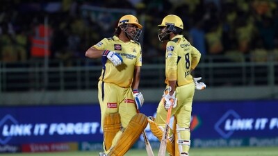 Chennai Super Kings' MS Dhoni, left, chat with Chennai Super Kings' Ravindra Jadeja during the Indian Premier League cricket match between Delhi Capitals and Chennai Super Kings in Visakhapatnam (AP) Chennai Super Kings' MS Dhoni, left, chat with Chennai Super Kings' Ravindra Jadeja during the Indian Premier League cricket match between Delhi Capitals and Chennai Super Kings in Visakhapatnam (AP)