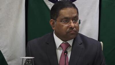Ministry of external affairs spokesperson Randhir Jaiswal faced a flurry of questions on Katchtheevu island. (Screengrab)