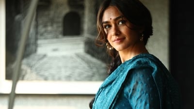 Mrunal Thakur in a still from her first Telugu film Sita Ramam Mrunal Thakur in a still from her first Telugu film Sita Ramam