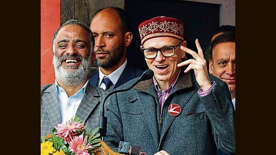 NC vice-president Omar Abdullah during a youth convention held at party headquarters in Srinagar on Thursday (ANI) NC vice-president Omar Abdullah during a youth convention held at party headquarters in Srinagar on Thursday (ANI)