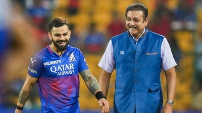 Virat Kohli and Ravi Shastri ahead of RCB's IPL 2024 tie against Lucknow Super Giants. (PTI) Virat Kohli and Ravi Shastri ahead of RCB's IPL 2024 tie against Lucknow Super Giants. (PTI)