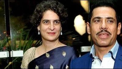 Robert Vadra with wife Priyanka Gandhi (HT File Photo) Robert Vadra with wife Priyanka Gandhi (HT File Photo)