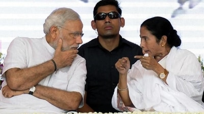 West Bengal chief minister Mamata Banerjee with Prime Minister Narendra Modi. (HT File Photo)