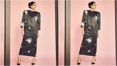 Sonam's fashion-forward outfit was from the shelves luxury fashion house Richard Quinn's Spring/Summer 2024 ready-to-wear collection, which was also showcased at London Fashion Week. (Instagram/@sonamkapoor)