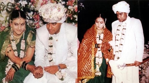 Kajol and Ajay on their wedding Kajol and Ajay on their wedding