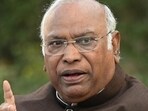 Congress chief Mallikarjun Kharge. (HT PHOTO) Congress chief Mallikarjun Kharge. (HT PHOTO)