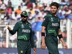 Shaheen Afridi (R) and Babar Azam of Pakistan Shaheen Afridi (R) and Babar Azam of Pakistan