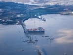 View of the Dali cargo vessel which crashed into the Francis Scott Key Bridge causing it to collapse in Baltimore, Maryland, U.S., April 4, 2024. REUTERS/Nathan Howard