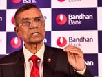 Bandhan Bank MD and CEO Chandra Shekhar Ghosh speaks during a press meet.
