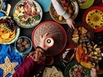 Prepare a beautiful Middle-Eastern iftar and add some traditional sweets and drinks to it.      